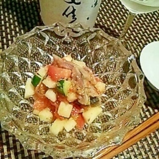 ワインに日本酒に、サンマと洋梨季節野菜のマリネ